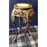 A CHINESE IRONWOOD JARDINIERE STAND