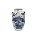 A CHINESE BLUE AND WHITE VASE