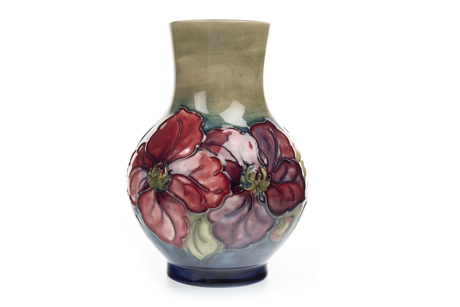 A MOORCROFT 'CLEMATIS' PATTERN VASE