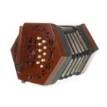 AN EARLY 20TH CENTURY CONCERTINA BY J. WALLIS