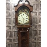 AN EARLY VICTORIAN MAHOGANY LONGCASE CLOCK BY ROBERT JARDINE, BATHGATE