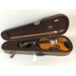 A 20TH CENTURY VIOLIN IN FITTED CASE