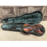A 20TH CENTURY VIOLIN AND BOW