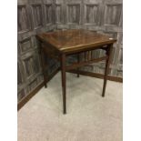 AN EARLY 20TH CENTURY ARTS & CRAFTS ENVELOPE CARD TABLE
