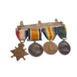 A WWI MEDAL GROUP AWARDED TO E. PEARCE R.E.