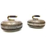 A PAIR OF VICTORIAN CURLING STONES