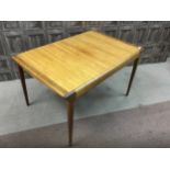 A MCINTOSH TEAK EXTENDING DINING TABLE