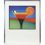 CREME DE MENTHE AND TEQUILA SUNRISE, A PAIR OF LITHOGRAPHS BY DAVID FAIRMAN