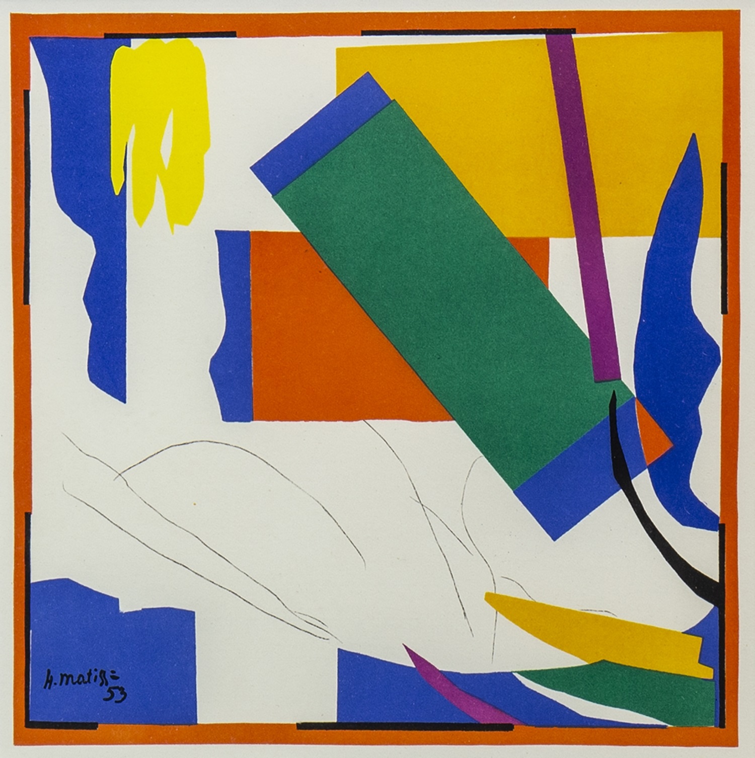 SOUVENIR D'OCEANIE, A LITHOGRAPH AFTER HENRI MATISSE