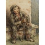 YOUNG PEASANT BOY, A WATERCOLOUR BY OTTO BACHE