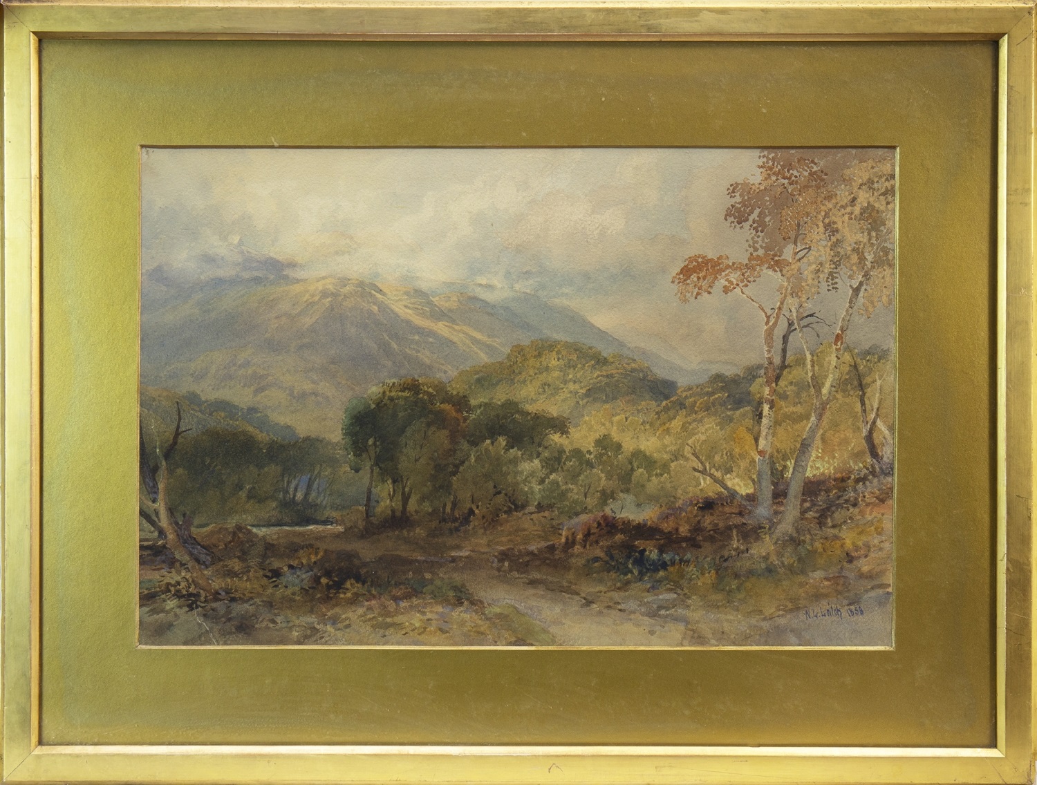 A WATERCOLOUR BY WILLIAM LEIGHTON LEITCH - Image 2 of 2