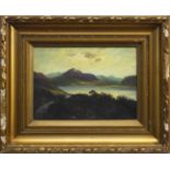 SCOTTISH LOCH SCENE, AN OIL BY H B DAVIS