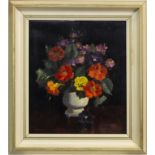 FLORAL STILL LIFE, AN OIL BY RICHARD FORSYTH