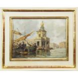 VENETIAN SCENE, AN OIL