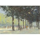 SUMMER IN THE TUILERIES, A PASTEL BY BRIAN LINDLEY