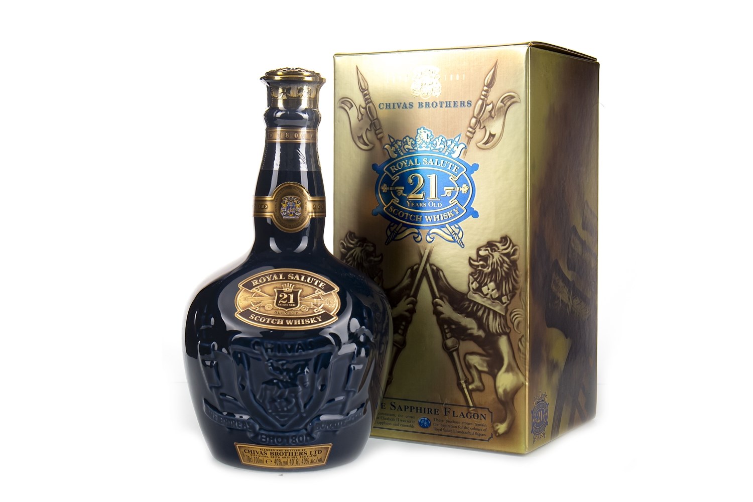 ROYAL SALUTE AGED 21 YEARS - SAPPHIRE DECANTER