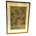 A PAIR OF CHINESE PAINTINGS AND ONE OTHER