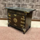 A CHINESE STAINED WOOD CHEST