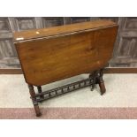 A VICTORIAN WALNUT SUTHERLAND TEA TABLE