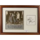 A FRAMED AUTOGRAPH OF RICK WAKEMAN