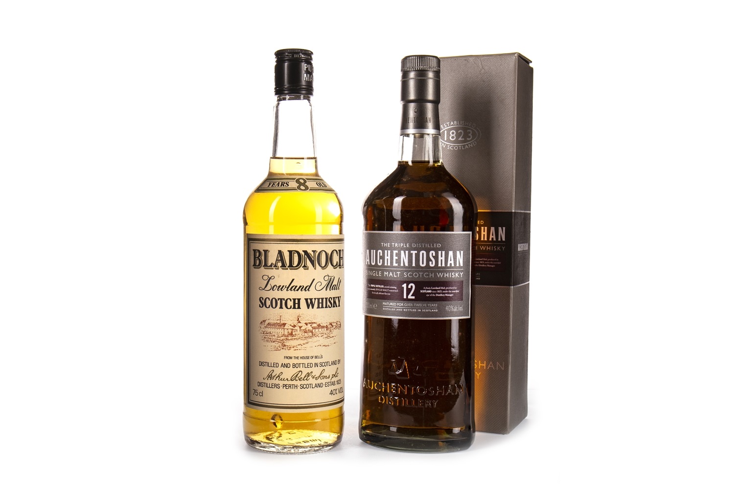 BLADNOCH 8 YEARS OLD & AUCHENTOSHAN 12 YEARS OLD