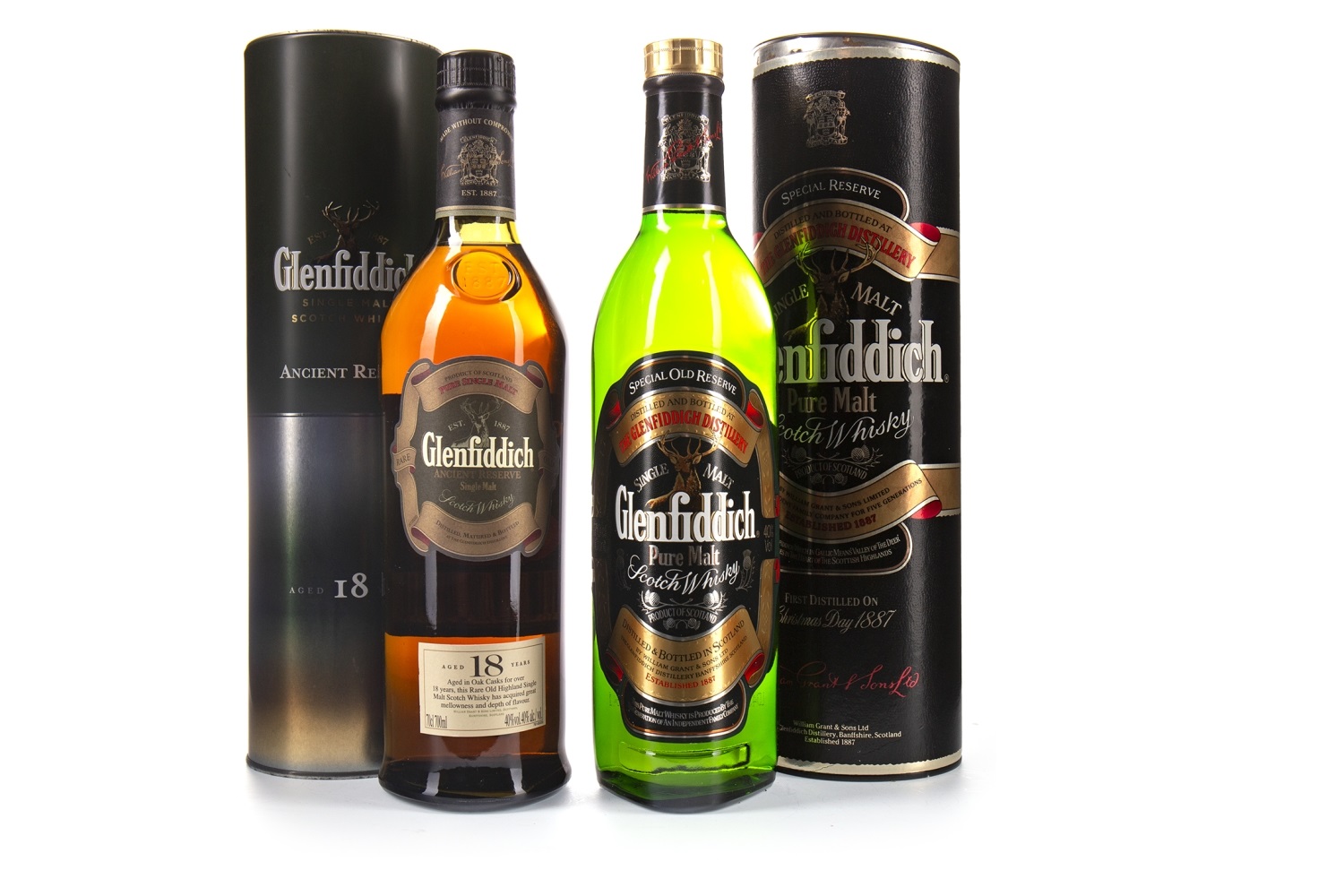 GLENFIDDICH ANCIENT RESERVE AGED 18 YEARS & SPECIAL OLD RESERVE