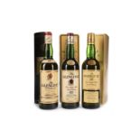 THREE BOTTLES OF GLENLIVET AGED 12 YEARS