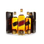 TWO BOTTLES OF JOHNNIE WALKER BLACK LABEL, AND ONE LITRE OF JOHNNIE WALKER RED