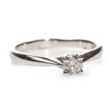 A DIAMOND SOLITAIRE RING