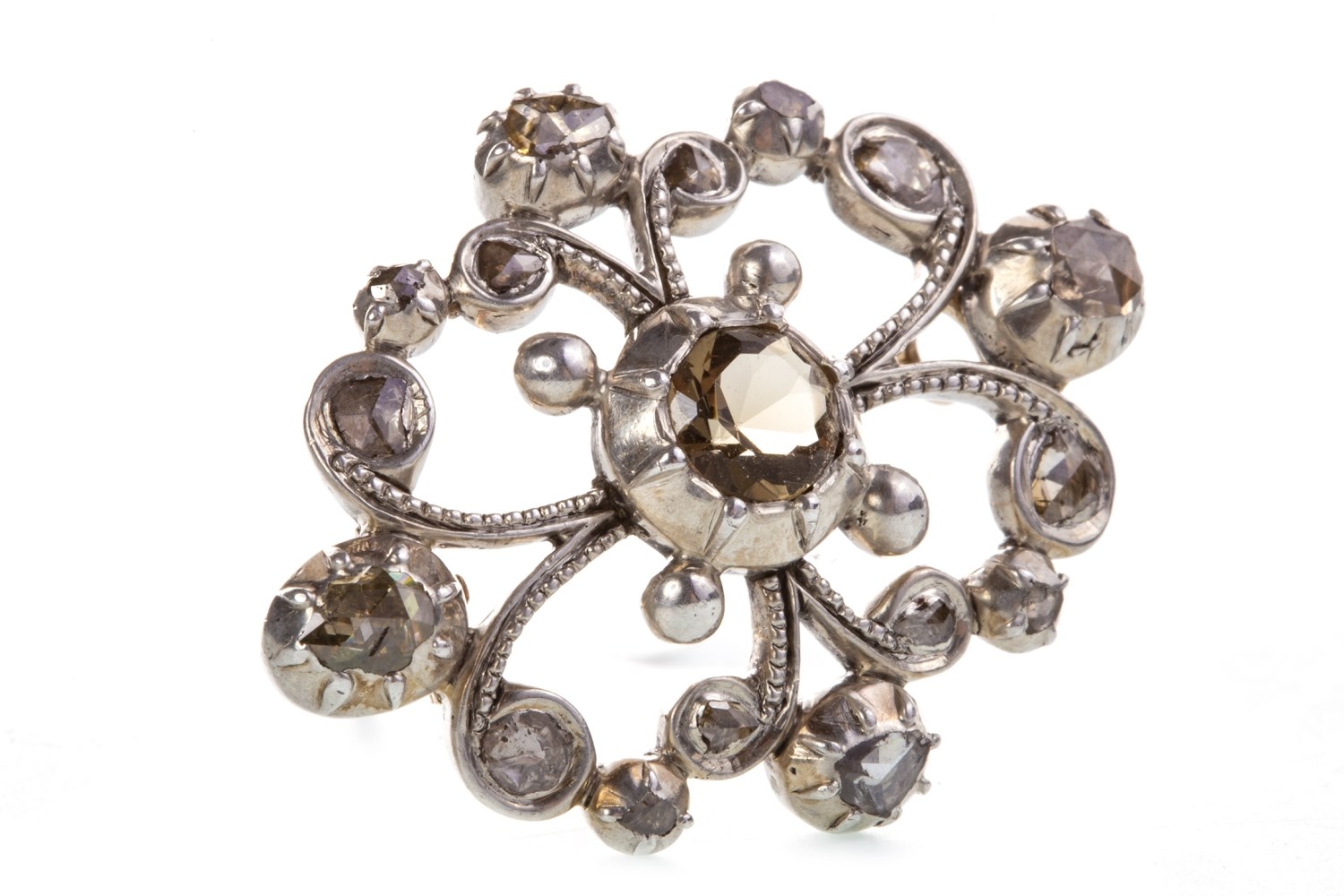 AN IMPRESSIVE LATE 19TH CENTURY DIAMOND BROOCH - Image 2 of 2