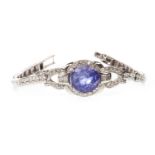 A CERTIFICATED SAPPHIRE AND DIAMOND BRACELET