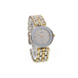 A LADY'S RADO FLORENCE STEEL BI COLOUR WATCH