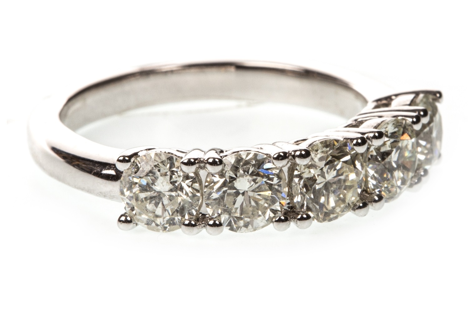 A DIAMOND FIVE STONE RING