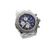 A GENTLEMAN'S BREITLING STEEL WATCH