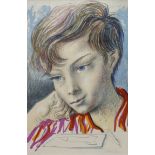 PORTRAIT OF A YOUNG BOY, A COLOUR LITHOGRAPH BY ANTONIO BERNI