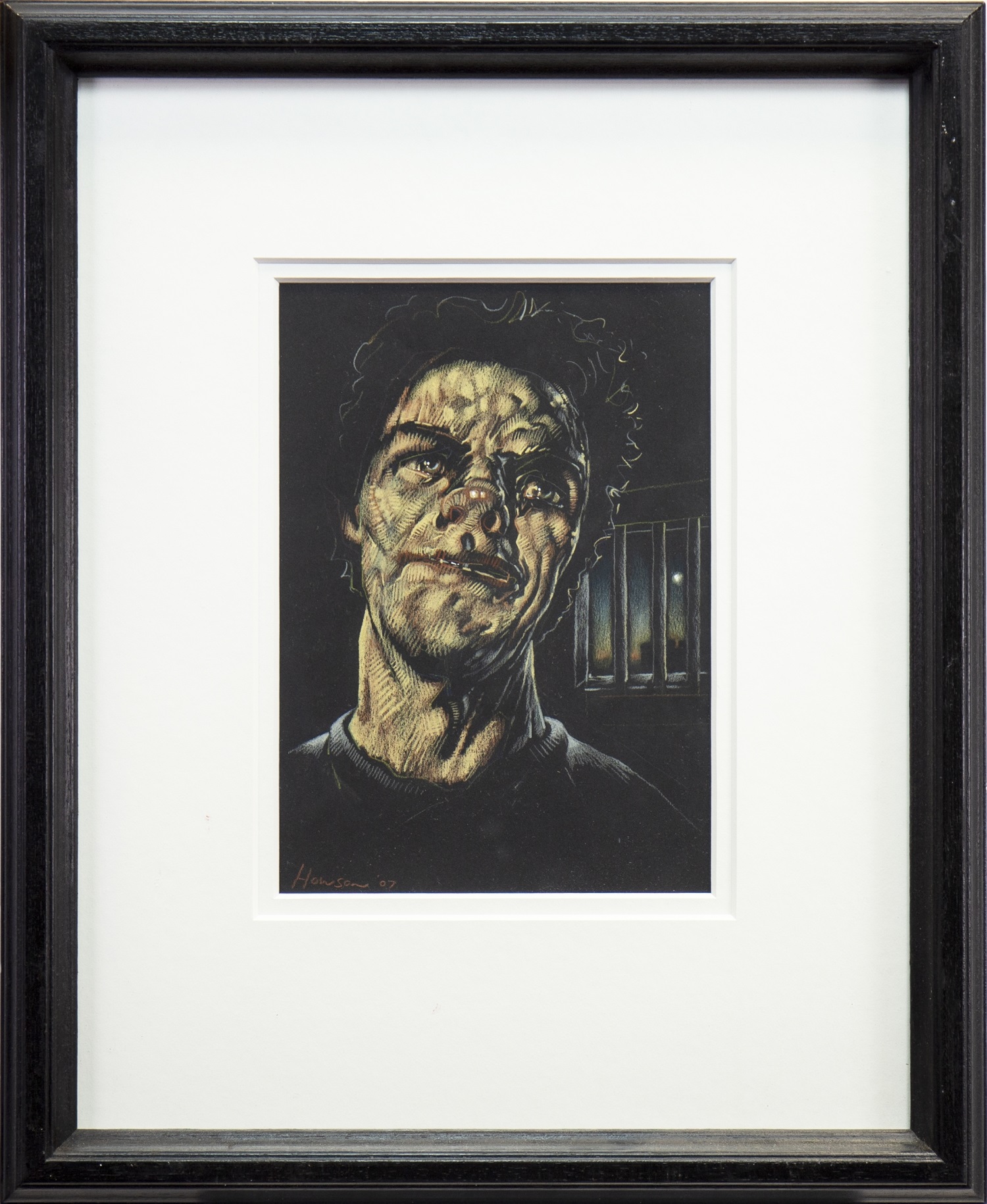 INMATE, A PASTEL BY PETER HOWSON - Image 2 of 2