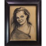 THE PA - ELAINE JOHNSTONE, THE ARTIST, A PASTEL BY PETER HOWSON