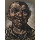 A PASTEL ON PAPER BY PETER HOWSON