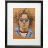 JOHN LENNON, A PASTEL BY GRAHAM MCKEAN