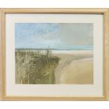 COASTAL SCENE, AN OIL BY HUGH HCINTYRE