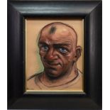 HEAD STUDY, AN OIL BY PETER HOWSON