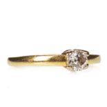 A DIAMOND SOLITAIRE RING