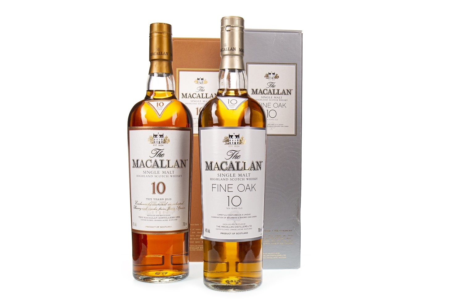 MACALLAN 10 YEARS OLD AND FINE OAK 10 YEARS OLD