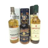 BENRIACH AGED 10 YEARS, GLEN MORAY AGED 12 YEARS AND TAMNAVULIN AGED 10 YEARS