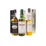 TOMATIN AGED 10 YEARS, TULLIBARDINE AGED 10 YEARS AND OBAN AGED 14 YEARS