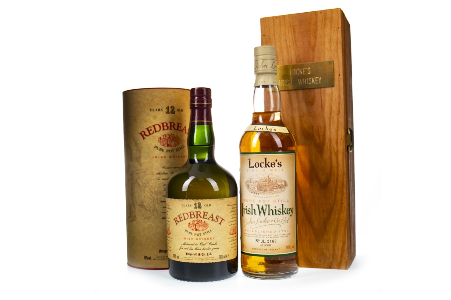 REDBREAST 12 YEARS OLD AND LOCKE'S