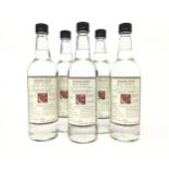 FIVE BOTTLES OF WASMUND'S RYE SPIRIT