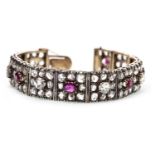 AN IMPRESSIVE RUBY AND DIAMOND BRACELET