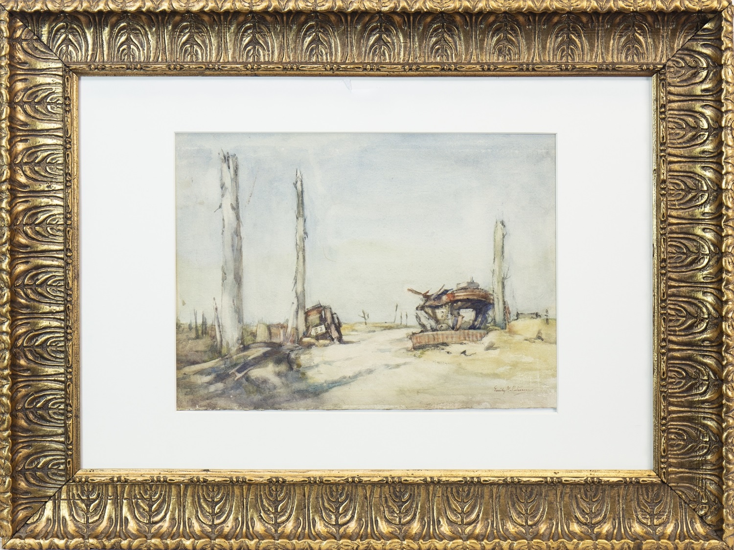 THE DERELICTS AT POELCAPPELLE, A WATERCOLOUR BY EMILY MURRAY PATERSON - Image 2 of 2