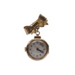 A LADY'S GOLD FOB WATCH